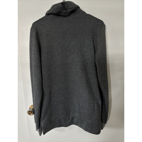 DC Juniors Veneer High Neck Pullover. Size Medium. Heather Gray - Picture 3 of 4